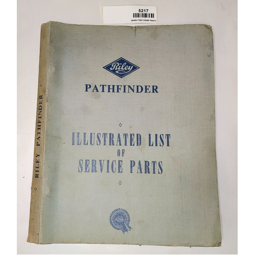 Original Riley Pathfinder RMH Saloon Illustrated Parts List Pub. AJB5172 1954