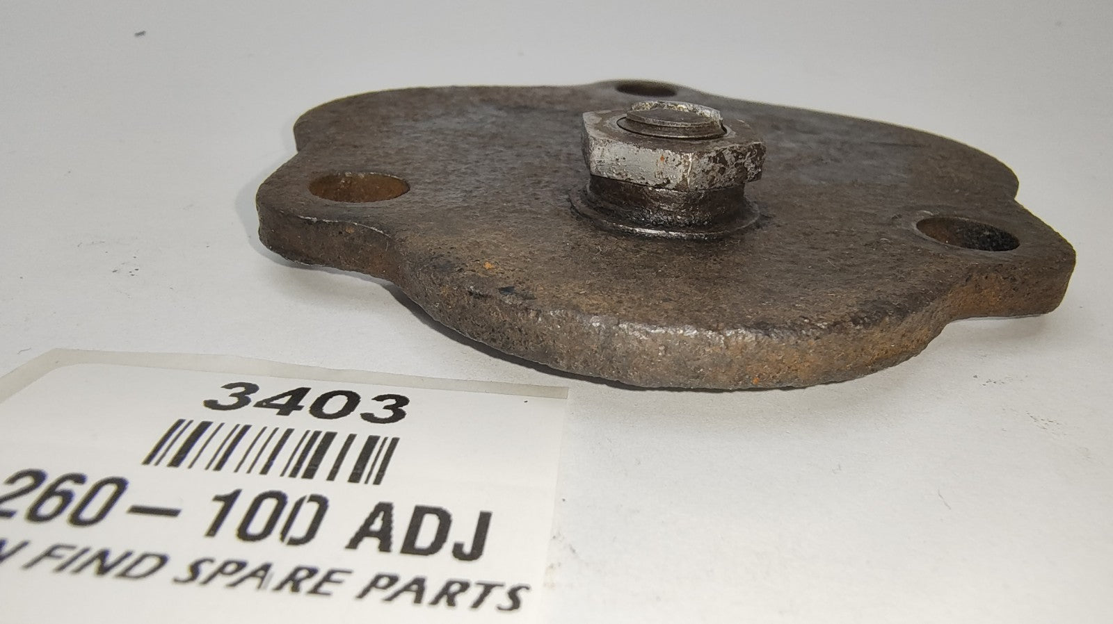 Bishop Gear Steering Box Cover Plate Good Used 260-100 Suits MG TA - TC inc adj.4