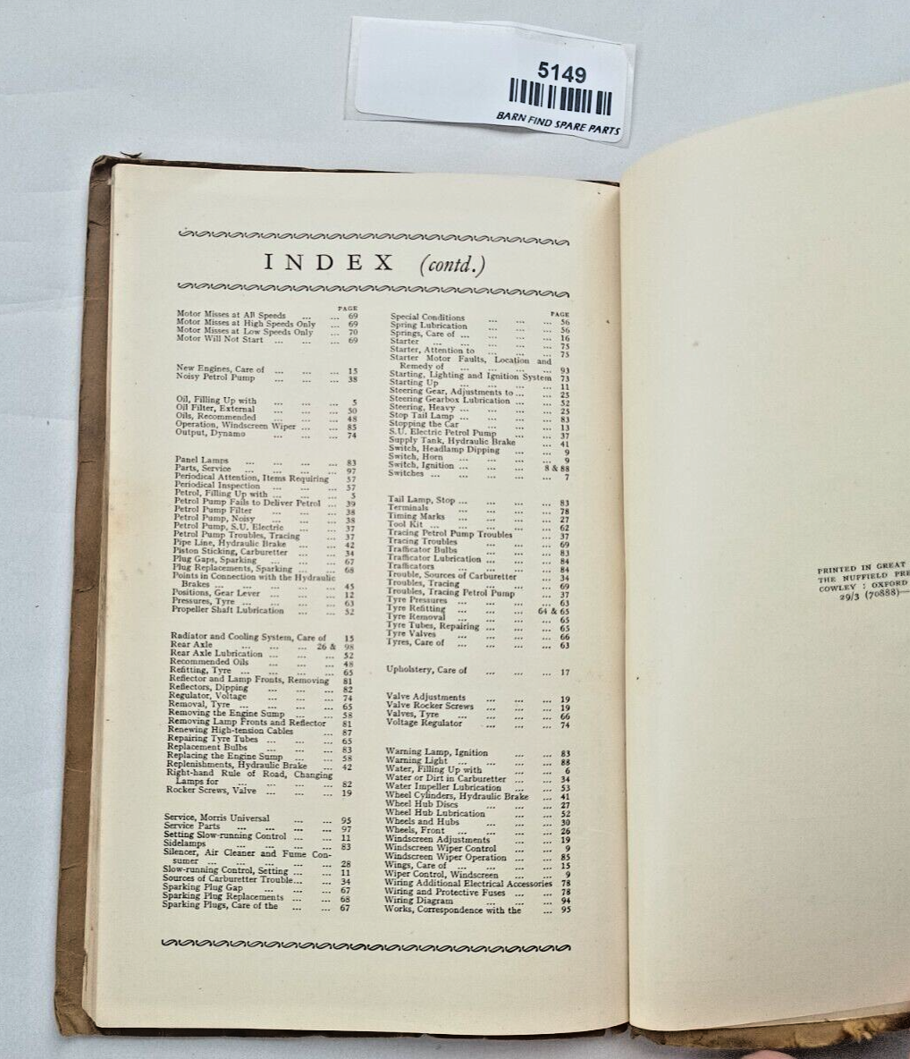 Operation Manual for the MORRIS TEN-FOUR Series "M" Export Edition6
