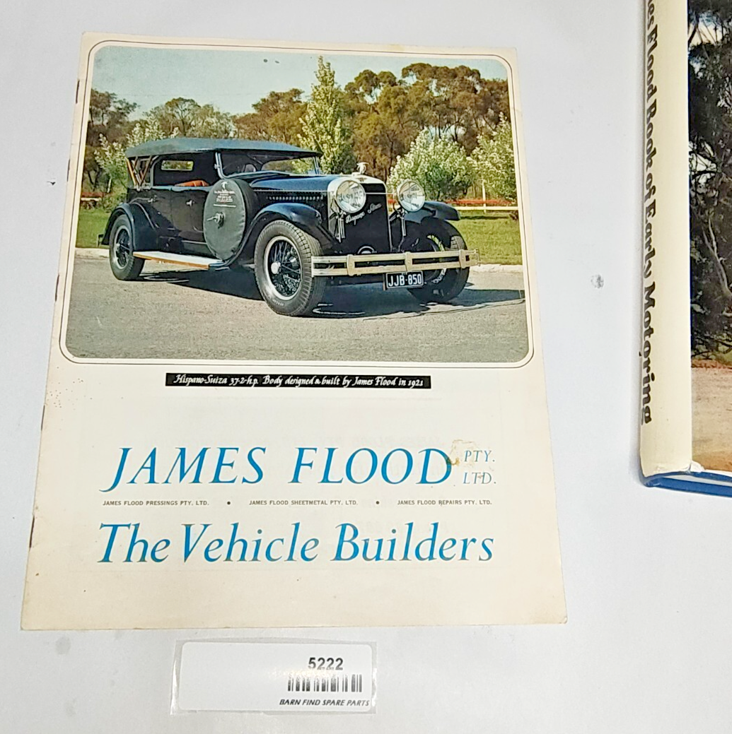 Signed 1st Edition The James Flood Book of Early Motoring Hardcover 196814