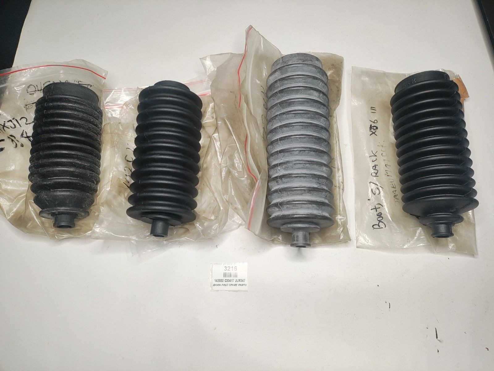 4 x assorted Jaguar 2" ID Steering Rack boots New Old Stock C33417 JLM347 1420220