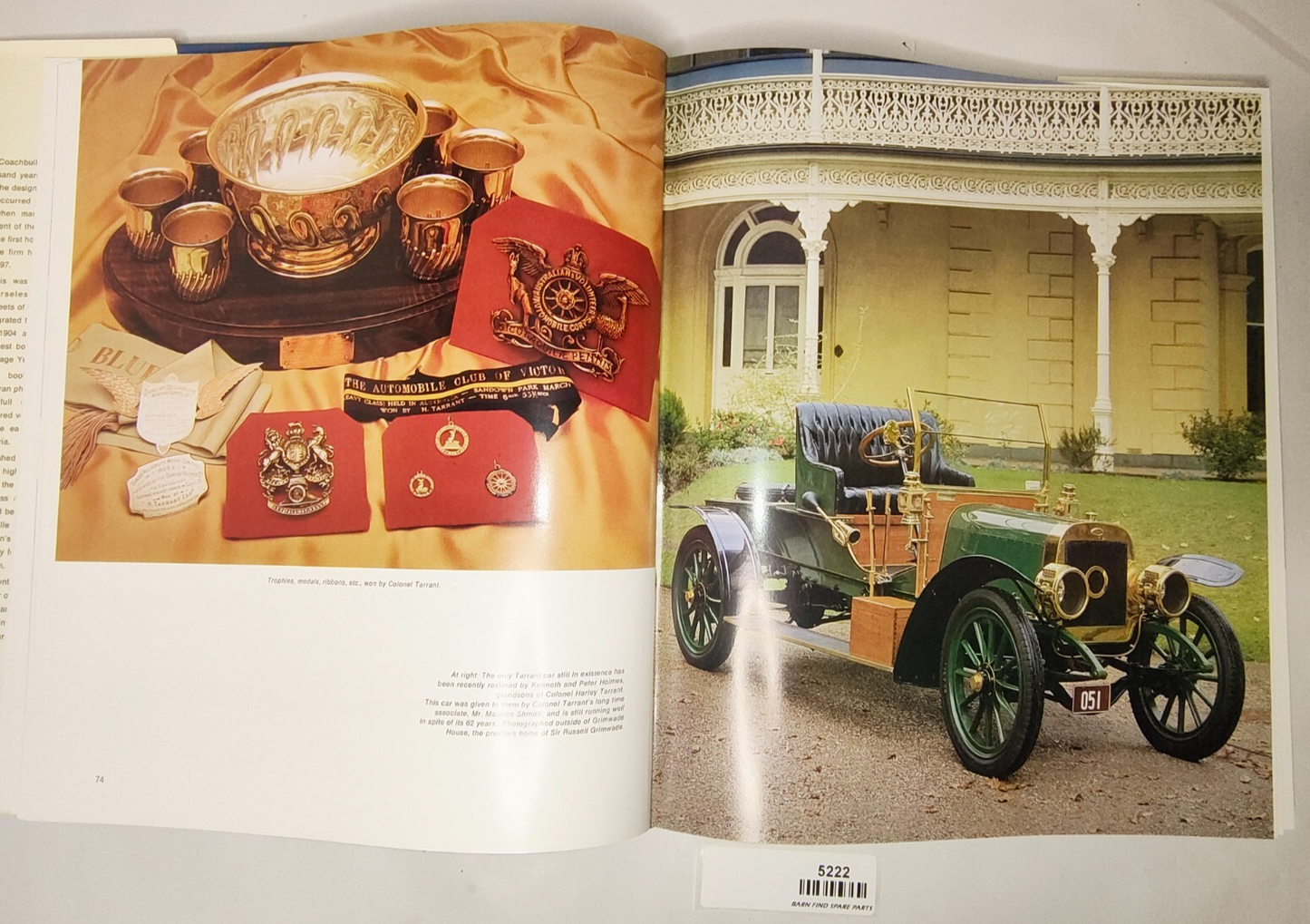 Signed 1st Edition The James Flood Book of Early Motoring Hardcover 19686