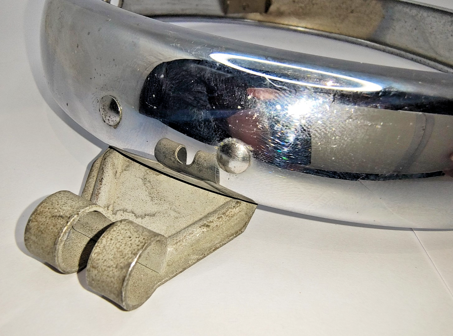 Lucas Original Morris Minor 2 door pair METAL chrome headlamp trim rings L5525298