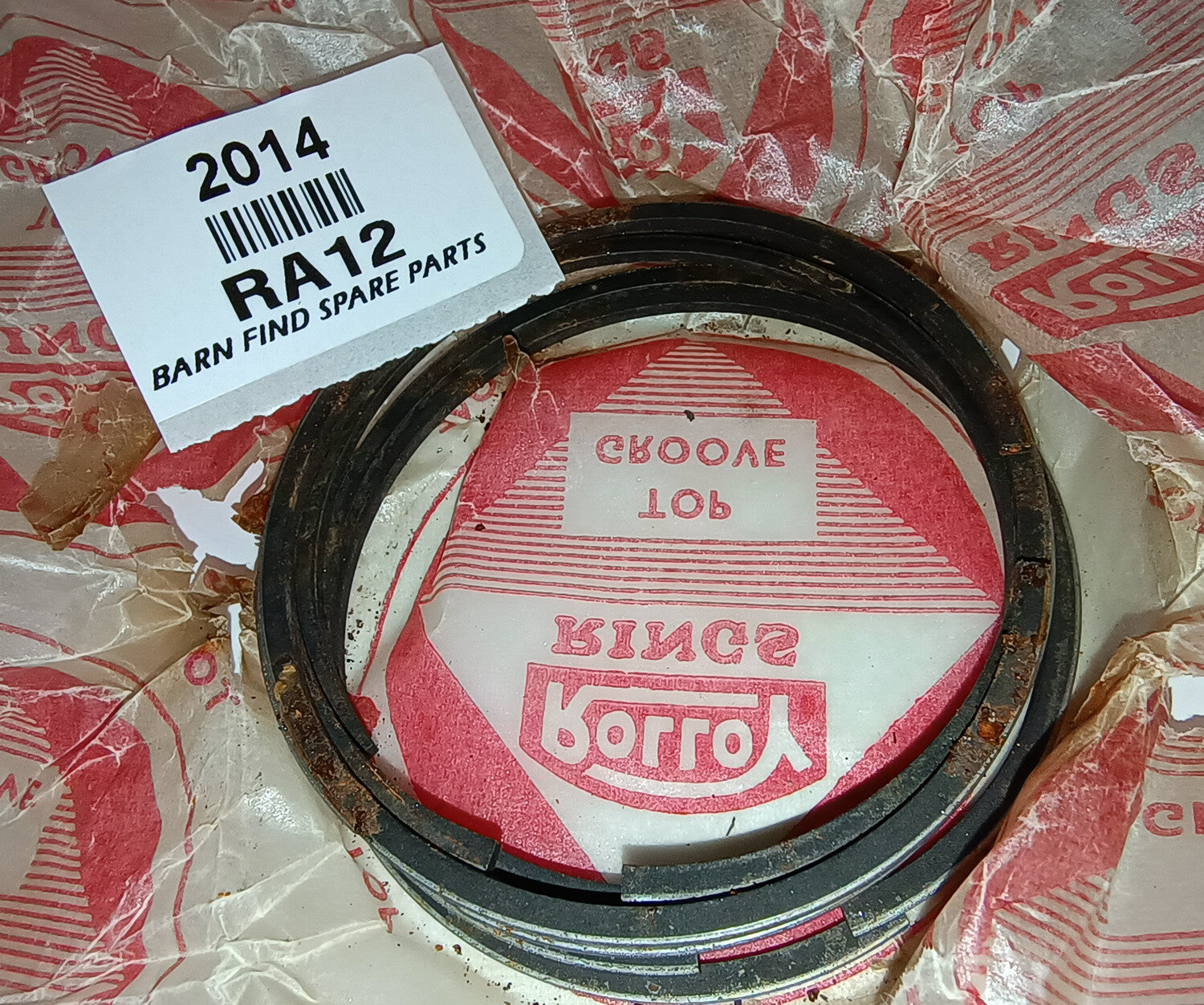 Original New Old Stock RA12 Chrome Oil Ring piston ring set - British Leyland5
