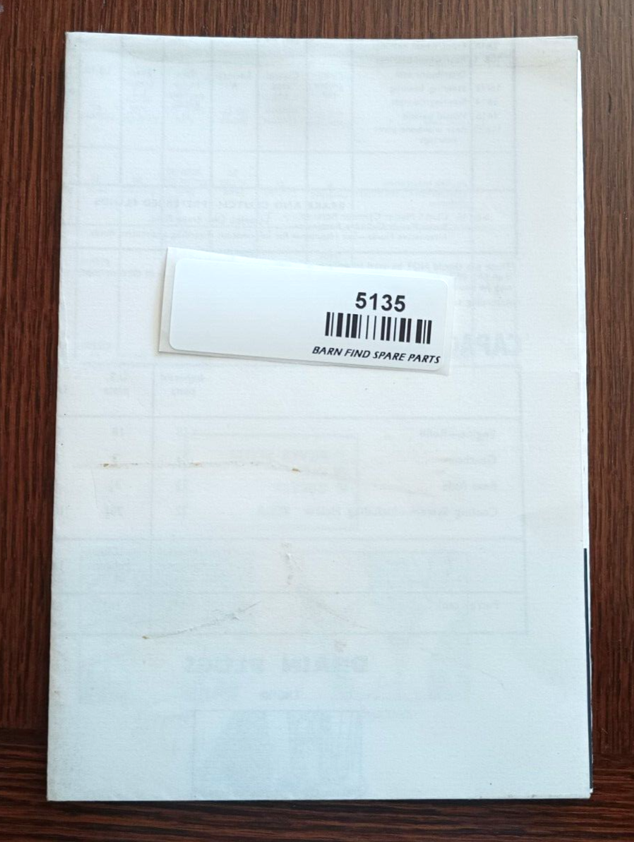 Original vintage JAGUAR ‘”E” TYPE MAINTENANCE CHART - WALL5