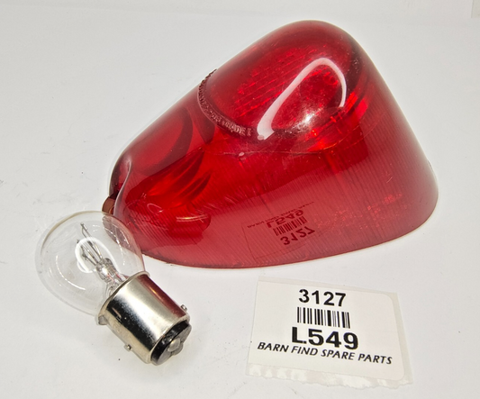 Original used Lucas L549 Rear Light Lens - Suits Morris Minor MGA Triumph TR30