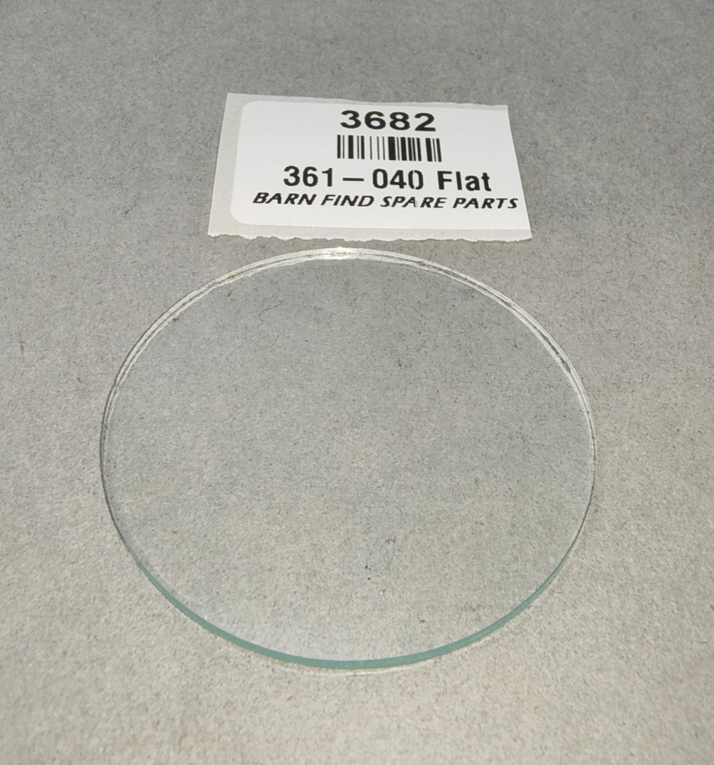Lens for Classic Gauges 2 inch 50mm flat clear glass New Old Stock 361-0400