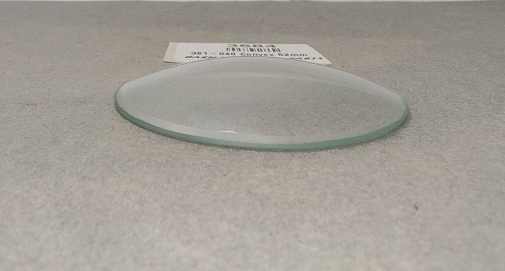 Lens for Classic Gauges 52 mm CONVEX clear glass New Old Stock  361-0401