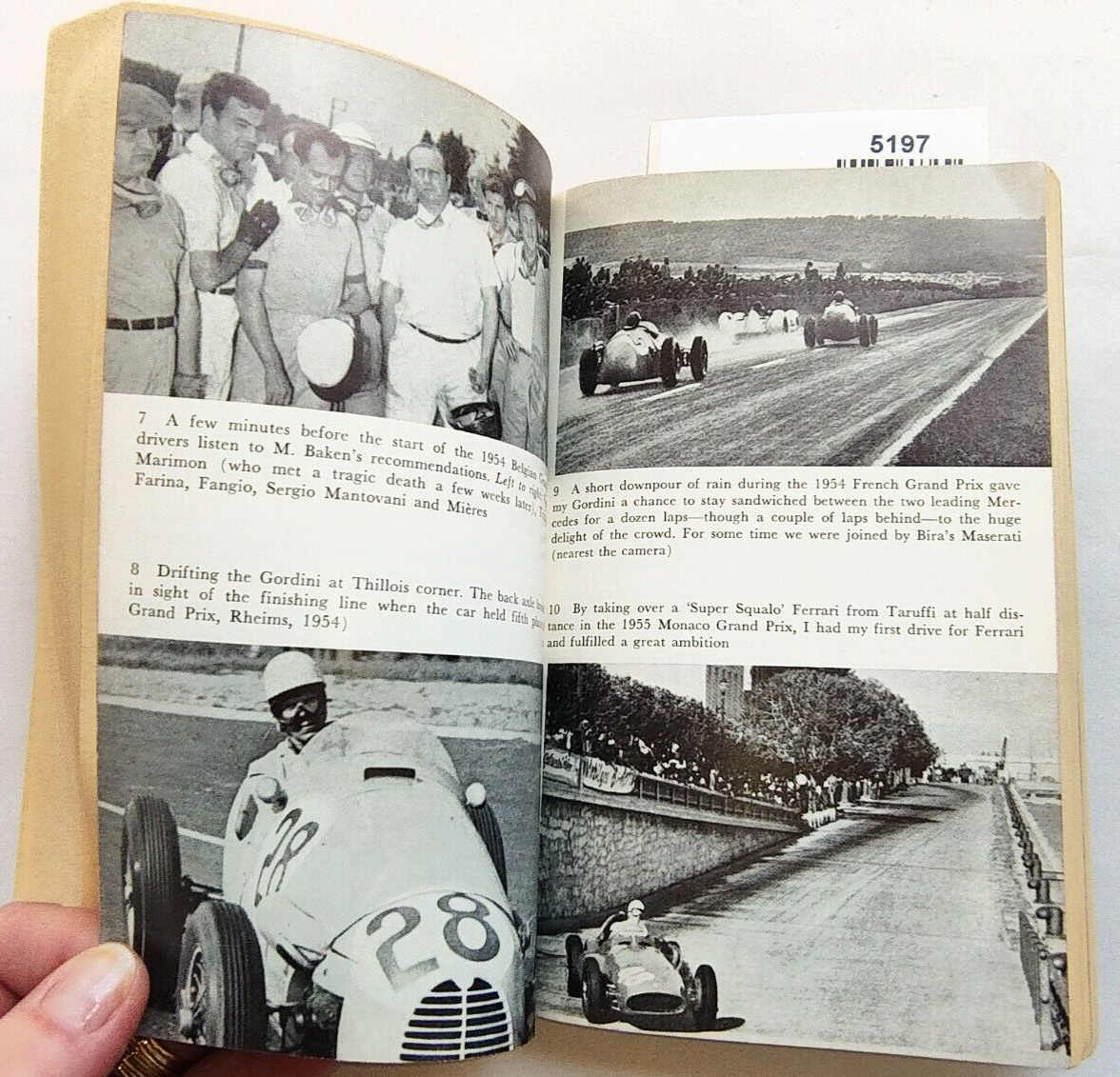 Starting Grid to Chequered Flag By Paul Frere pre-owned soft cover7