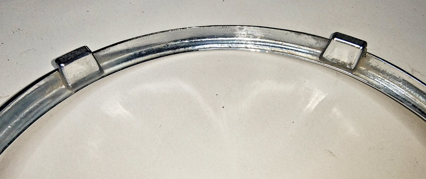 JAGUAR DAIMLER Original pair of METAL Chrome 7" meshed headlamp trim/rims C341808