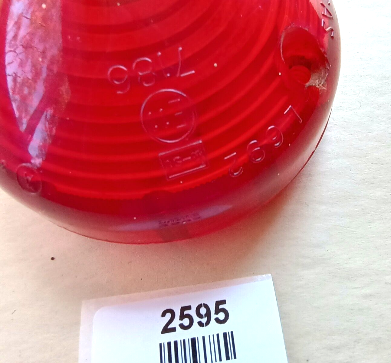 Original VINTAGE Stock Lucas L692 Red plastic lamp lens used3
