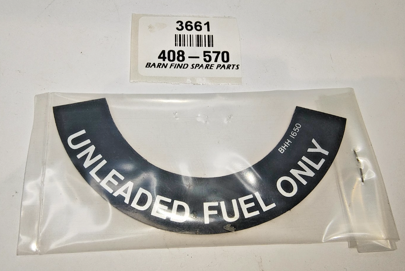 DECAL sticker UNLEADED FUEL ONLY  MGB  408-570 CRST1490