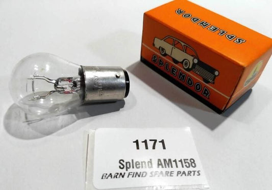 Splendor  AM1158 6 Volt 21/3cp Vintage Stop/Tail BAY15D Bayonet Globe in Vintage0