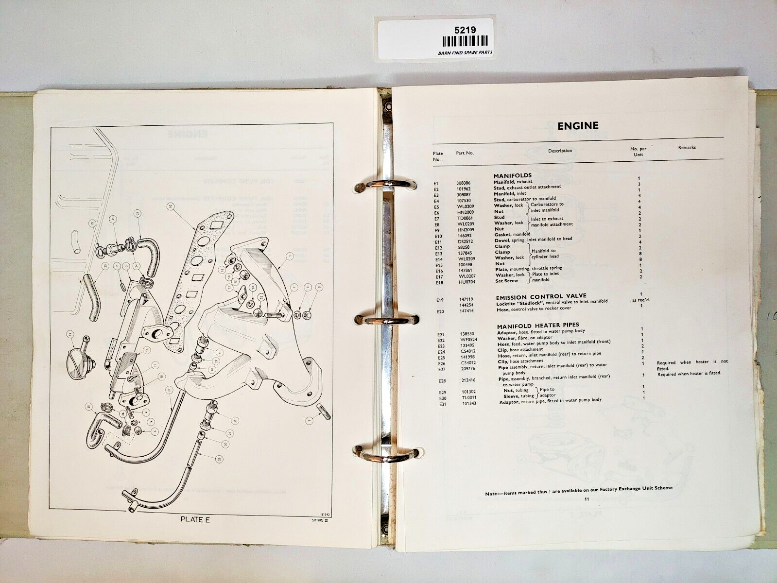 Original Triumph Spitfire Mk3 Sports Car Spare Parts Catalogue8