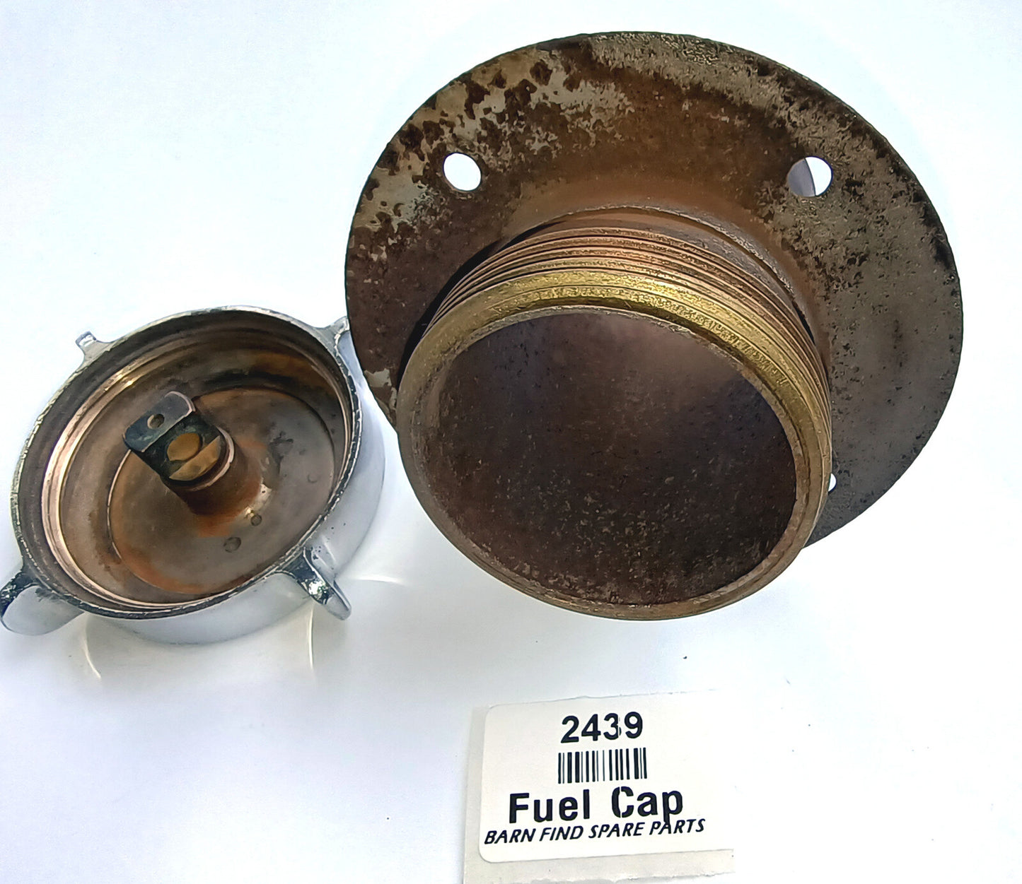 Chrome Fuel filler Cap and neck. Used.4