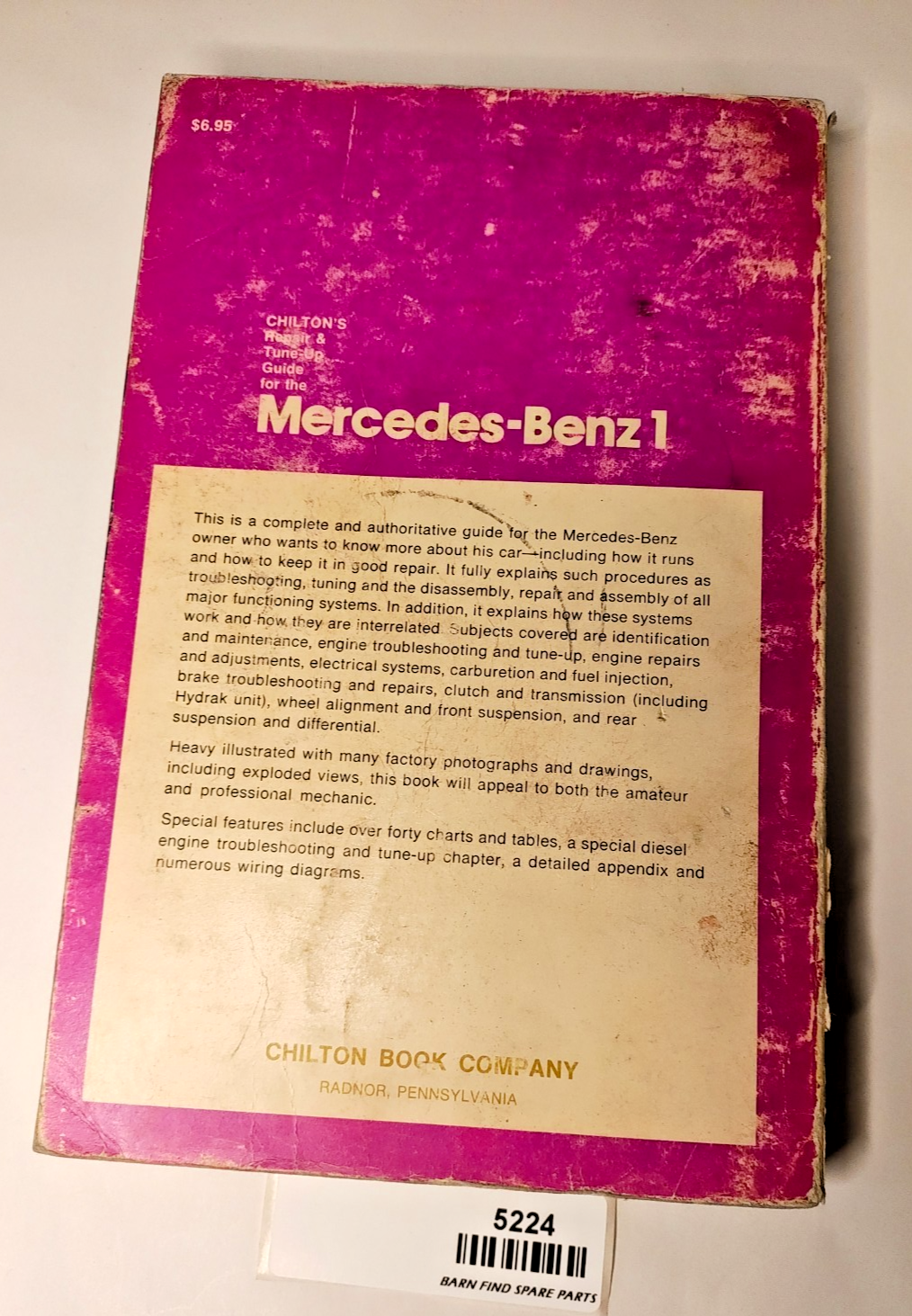 Vintage Chilton's Mercedes-Benz 1 Repair Tune-Up Guide Models to 1970 Manual12