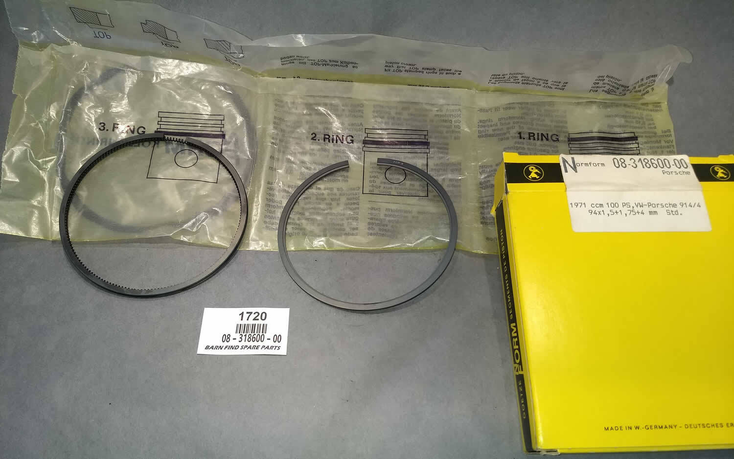 Porsche Piston Rings 08-318600-001