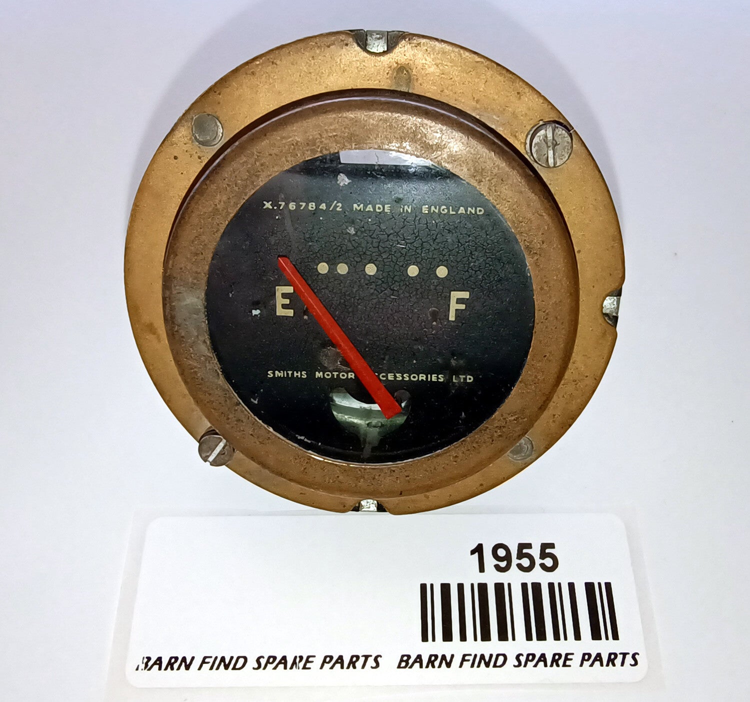 USED Brass Cased X 76784/2 Smiths 2 inch Fuel Gauge, Not Tested0