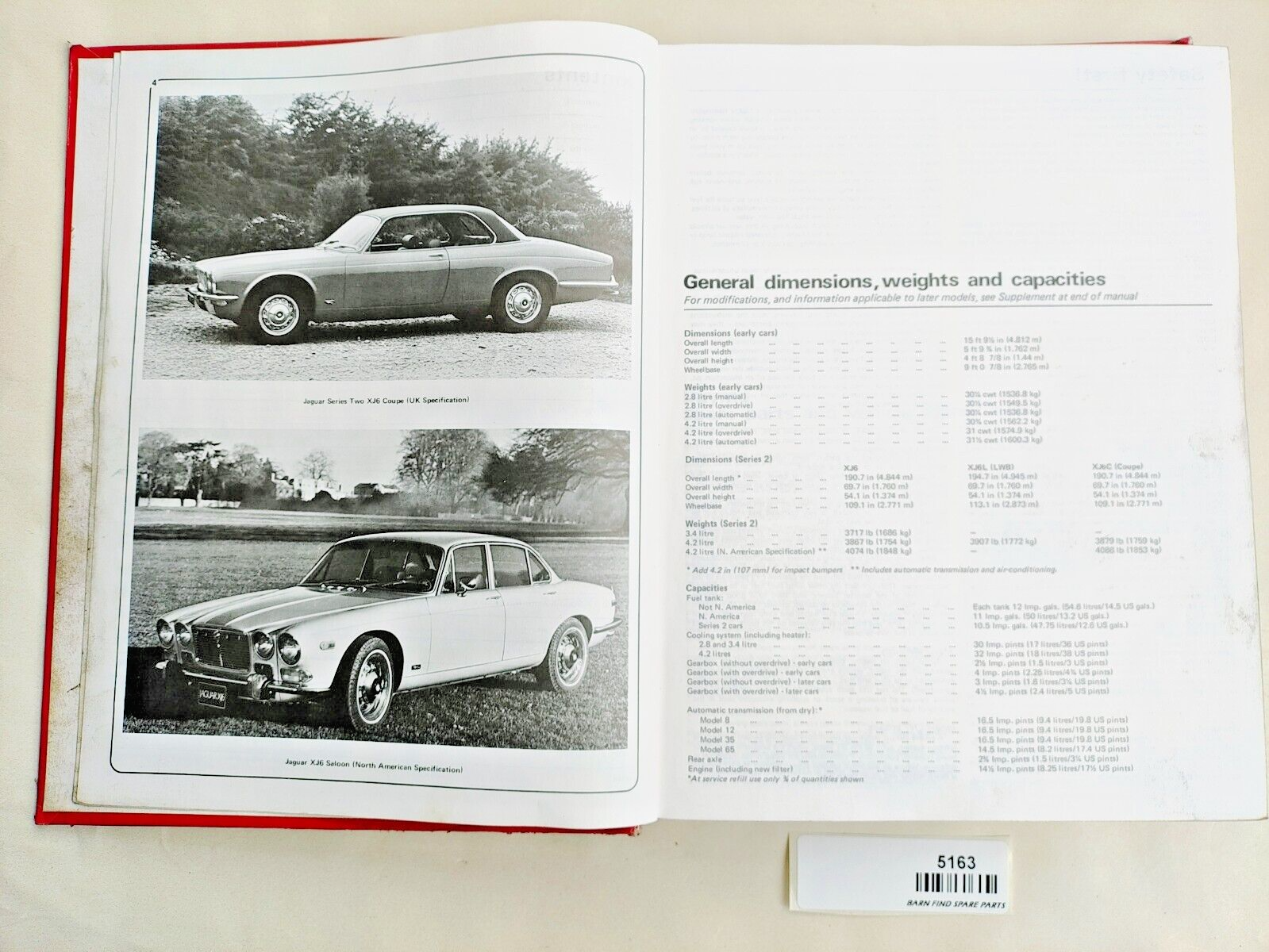 Hardcover Jaguar Daimler Sovereign XJ6 Series 1 2 & 3 1968-1986 Haynes Manual5