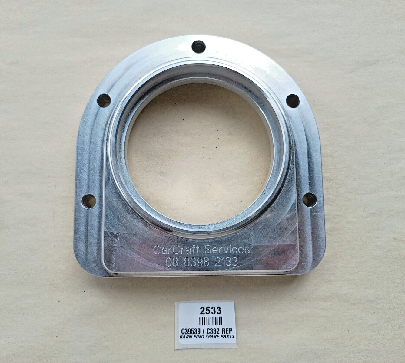 Jaguar Oil Retaining Cover modern rear main seal holder replaces original C39530