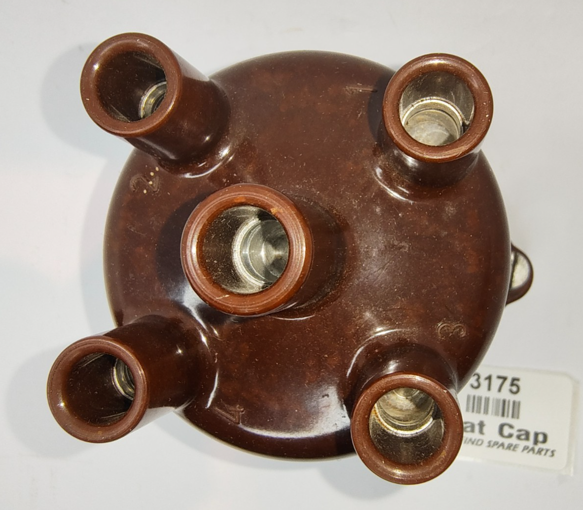 Fiat 850 124 ignition distributor cap brown, New Old Stock.2