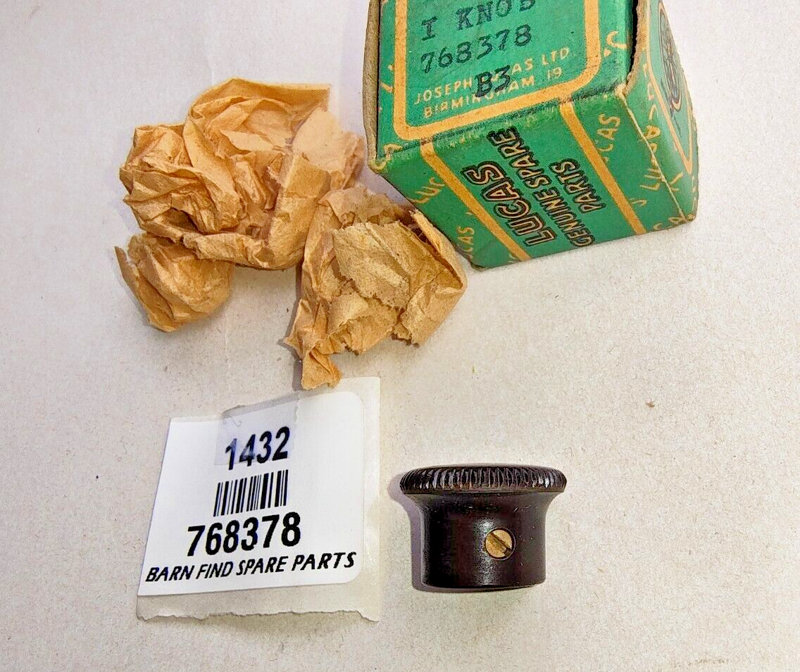 Original Lucas Rheostat Heater knob 768378 brown with arrow New Old Stock1