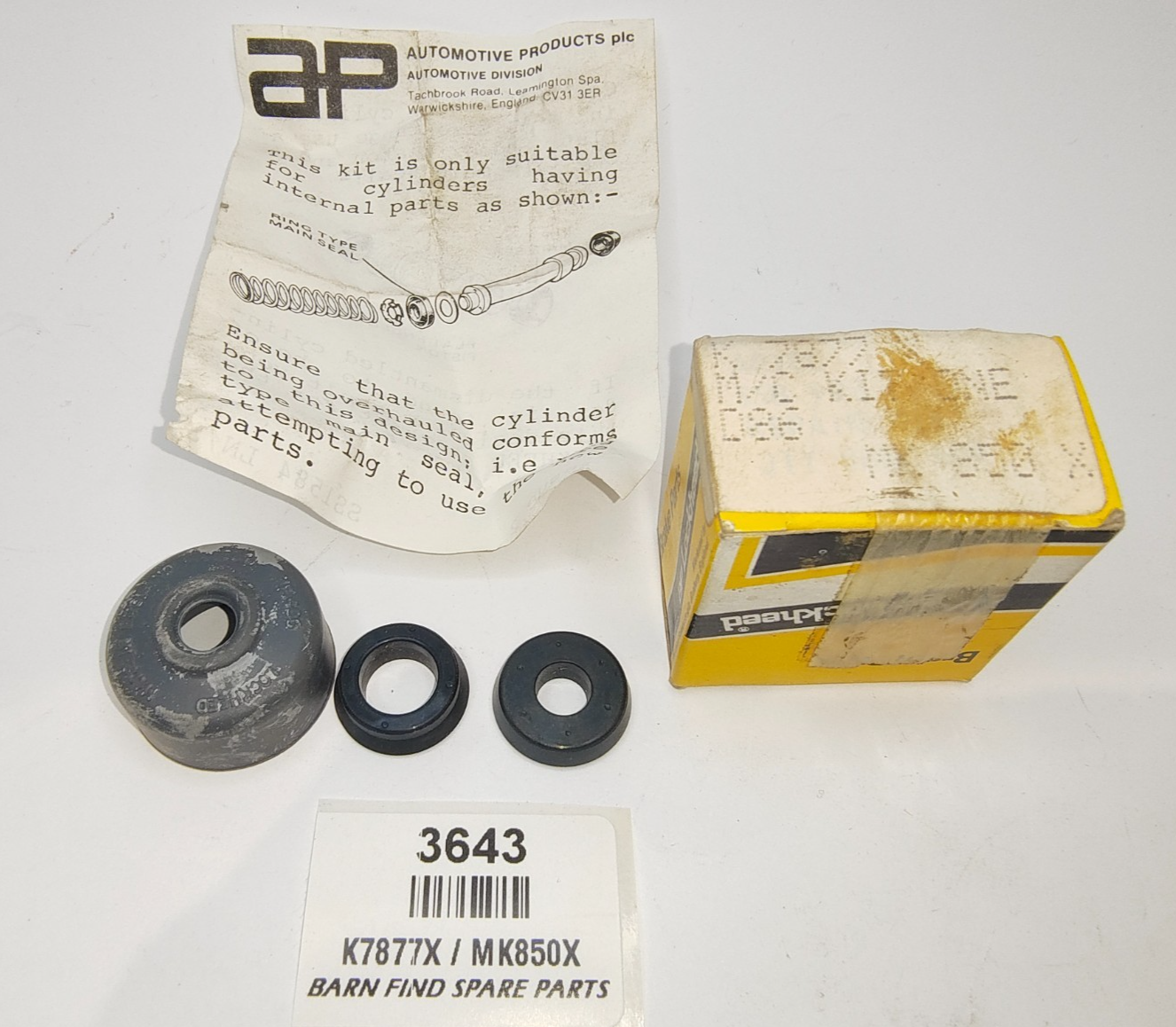 Clutch Master Cylinder kit K7877X / MK850X To Suit Late MG Midget New Old Stock0