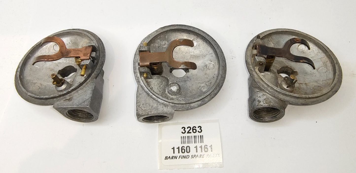 3 x SU T2 Fuel Bowl Lids diameter 2 3/8 inches 2 x right 1161 & 1 x left 11604
