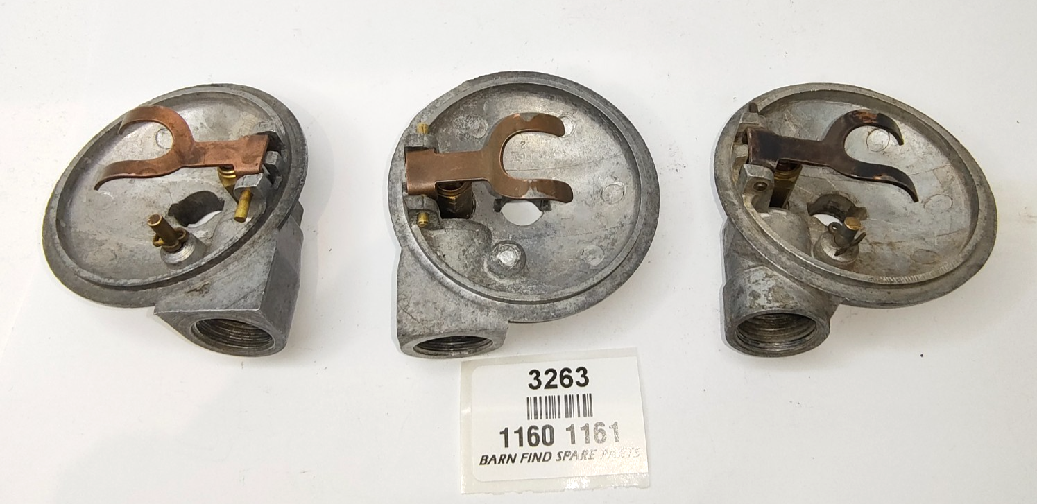 3 x SU T2 Fuel Bowl Lids diameter 2 3/8 inches 2 x right 1161 & 1 x left 11604
