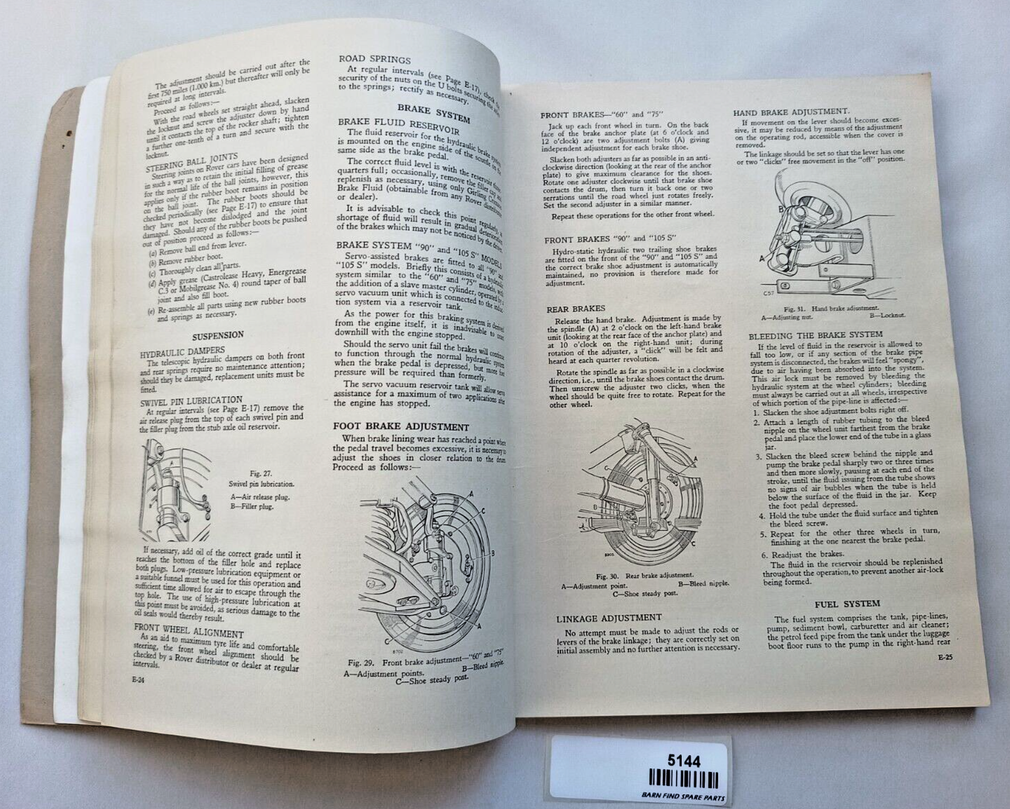 Rover P4 60 75 90 105 Saloon 1957-58 Owners Instruction & Maintenance manual7