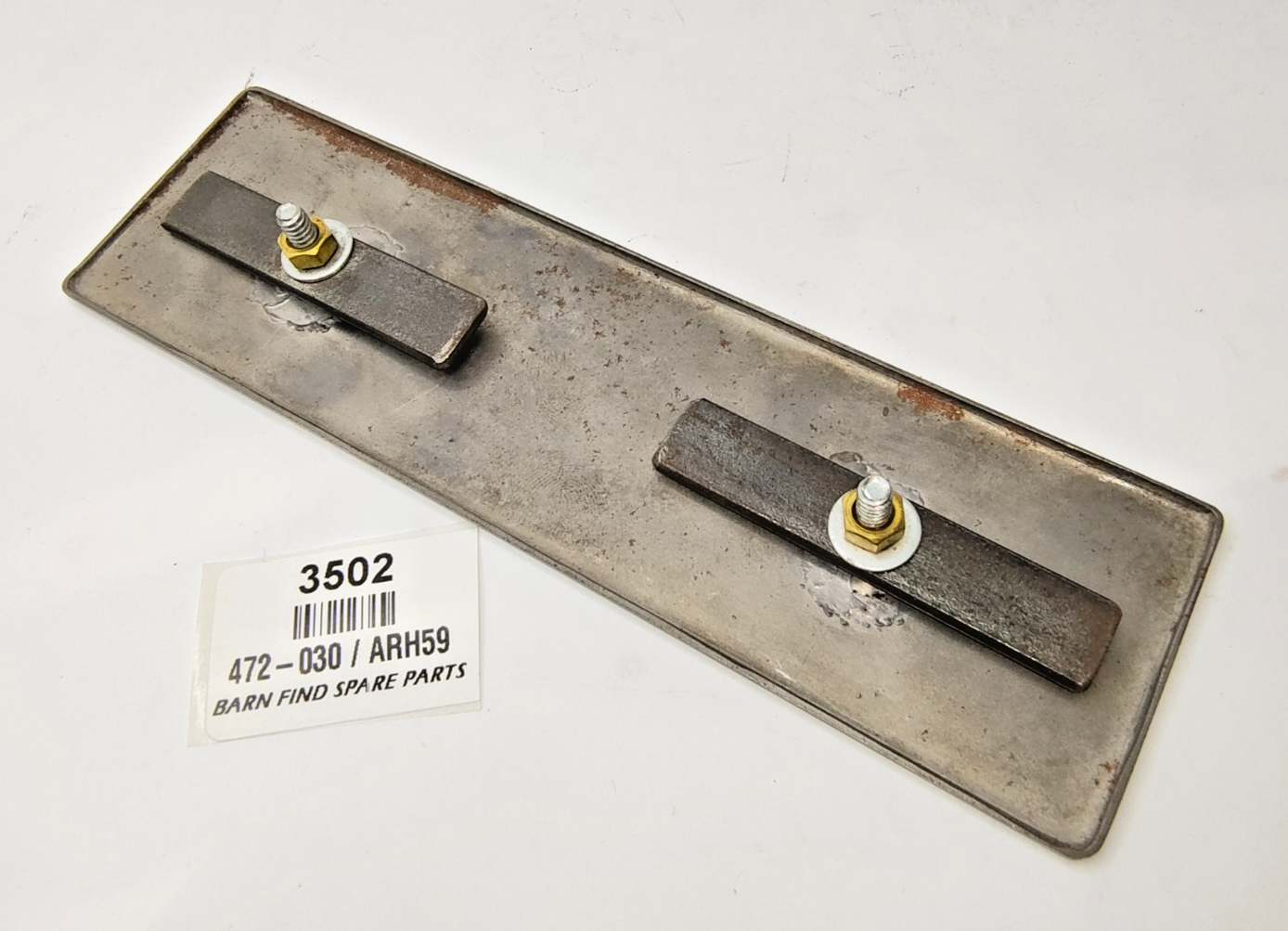 Radio Blanking Plate bare metal inc mounting tags nuts & washers 472-030 / ARH593