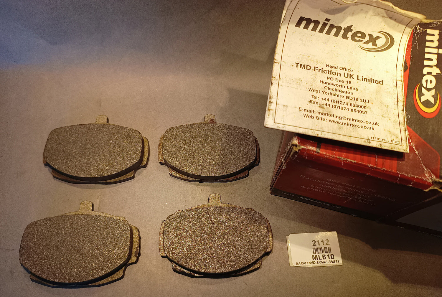 Mintex Front Disc Brake Pad Set, MLB10 . New Old Stock0