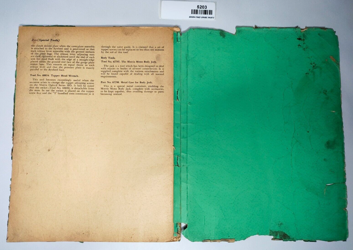 Morris Oxford Series 'MO' 1948 to 1954 service manual soft cover 1956 edition10