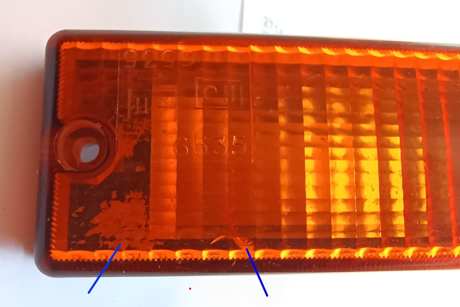 JAGUAR XJ6 Original Amber Park turn Indicator light lens VAP P25-1 used9