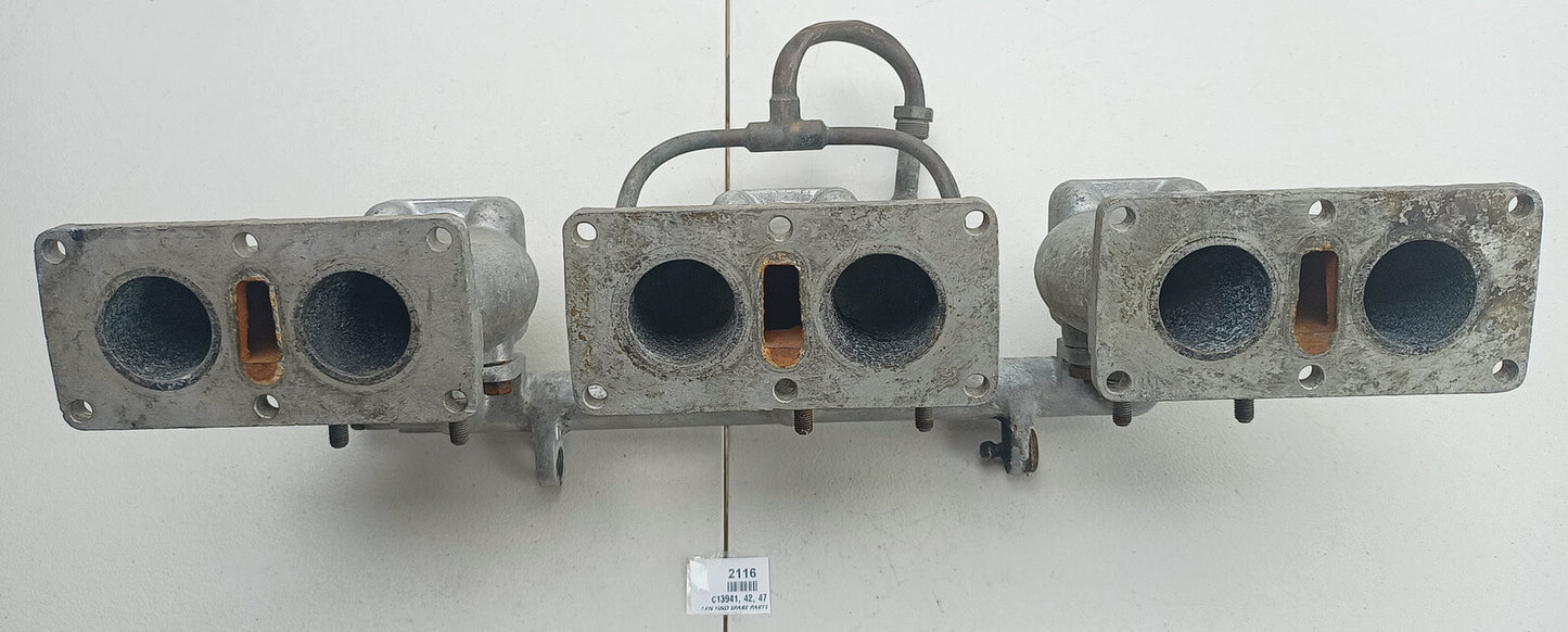 Triple SU Jaguar  3.8 Litre three branch inlet Manifold C13941, C13942, C19347. 3