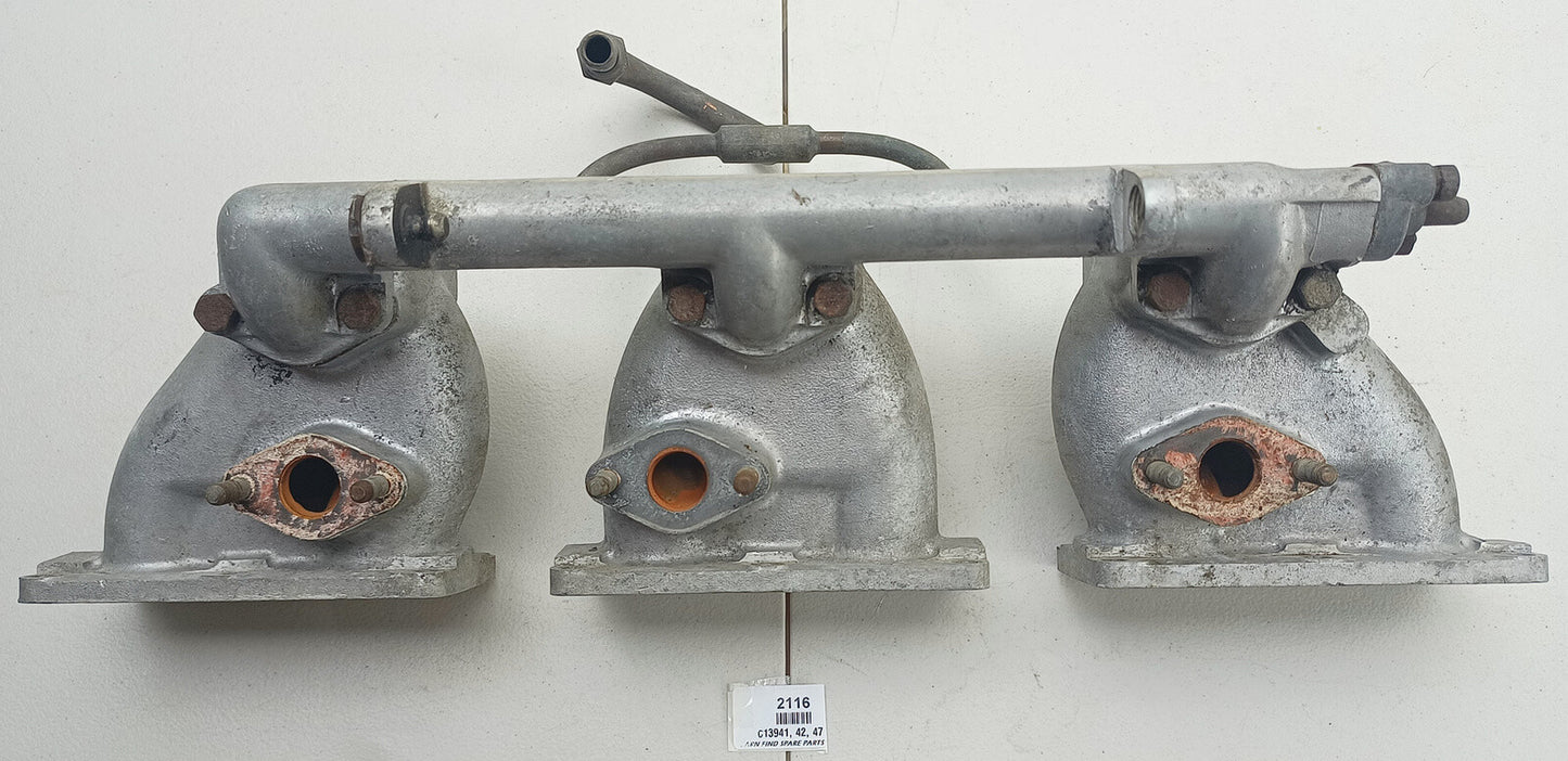 Triple SU Jaguar  3.8 Litre three branch inlet Manifold C13941, C13942, C19347. 0