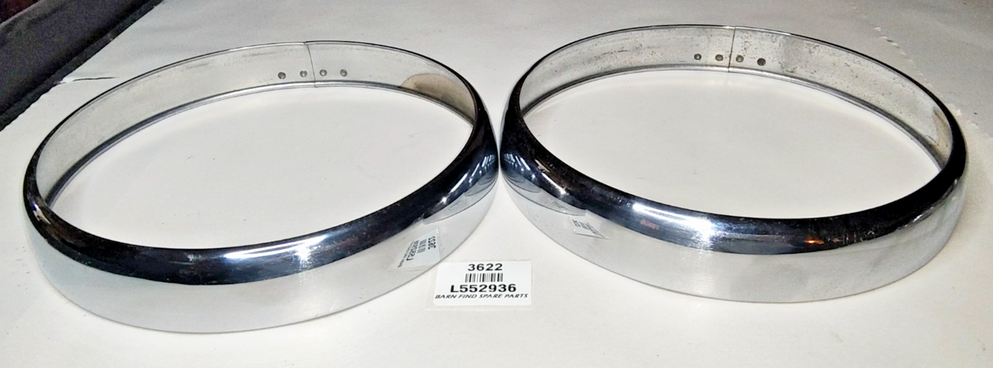 Lucas Original Pair 7 15/16" Headlight headlamp Rims L552936 Good Used Suit P7004