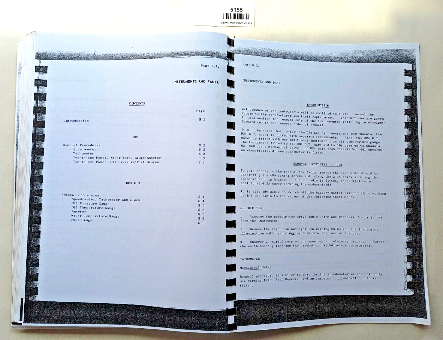 Aston Martin DB4 and DB4GT workshop manual reprint/copy5