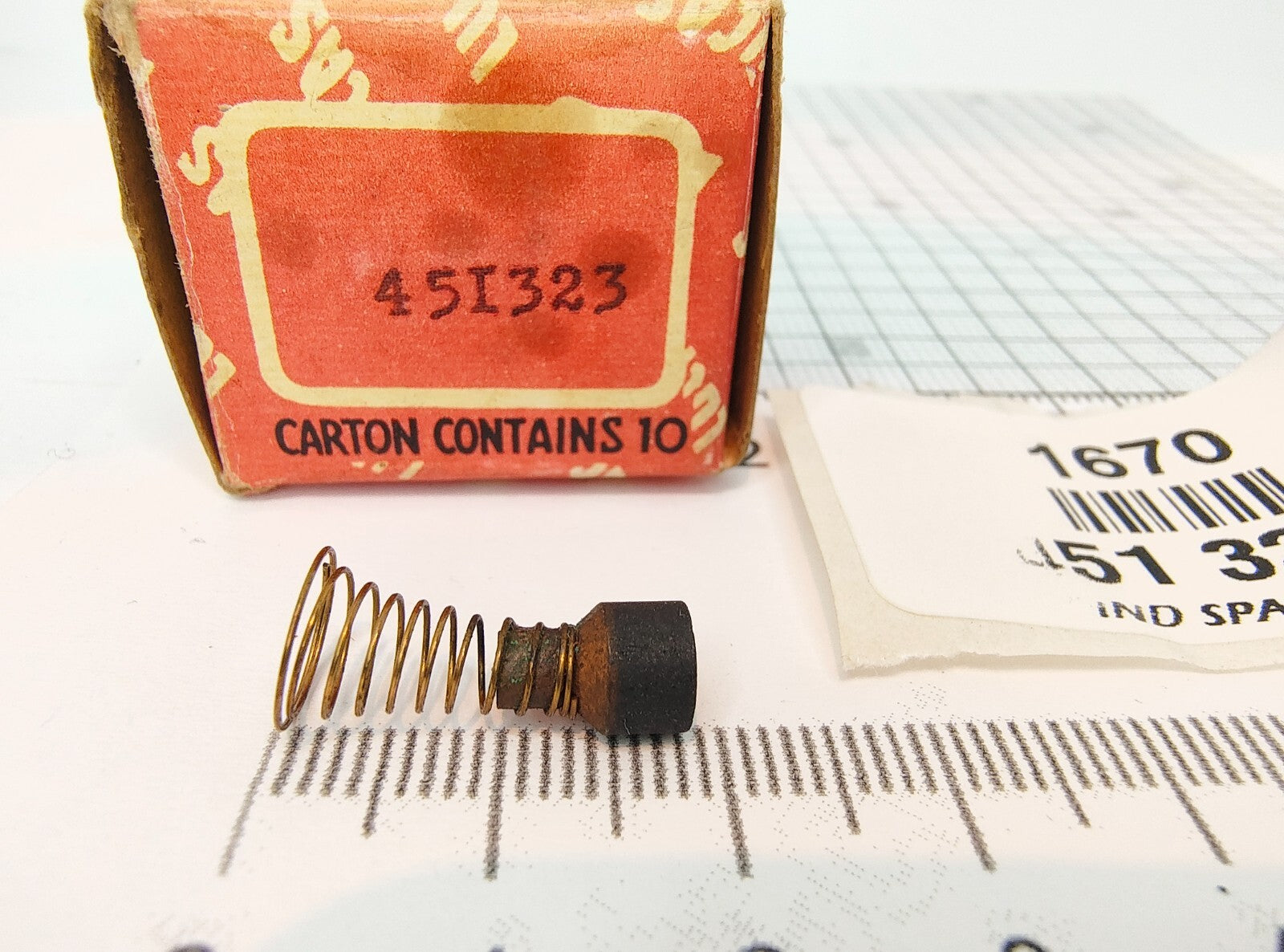 Original NOS Lucas Carbon & Spring 451323 Box of 102