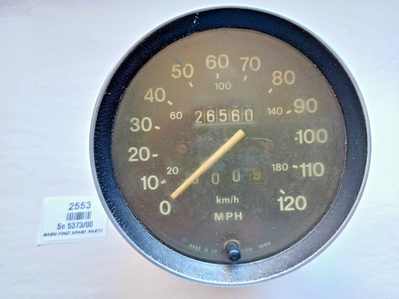 Smiths Original USED 120 MPH Speedometer Sn 5373/001