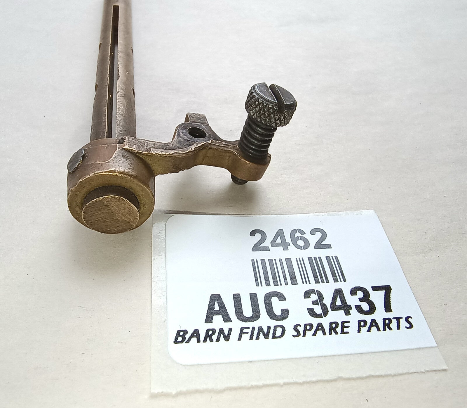 SU Brass USED Throttle Stop Left Hand & Spindle for 2 inch butterfly  AUC 34372
