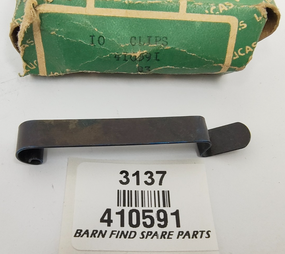 Lucas distributor cap clip 410591 New Old Stock Overall length 65mm x 9mm wide3