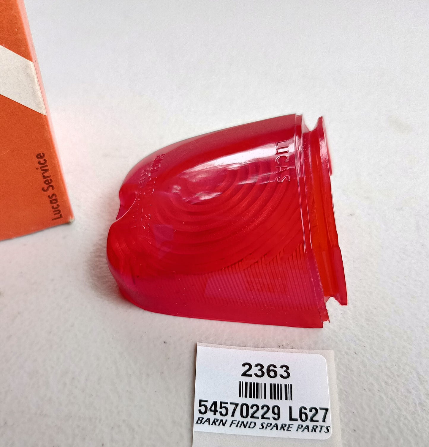 Original Lucas 54570229 L627 red plastic lens Jaguar XK MkII , New Old Stock3