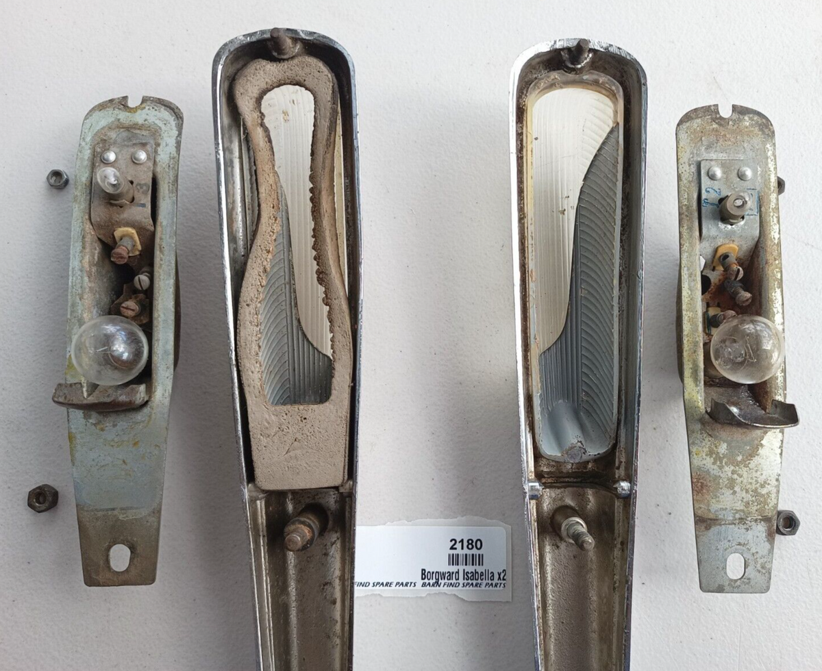 Original Borgward Isabella USED pair of left &right front Indicator housings7