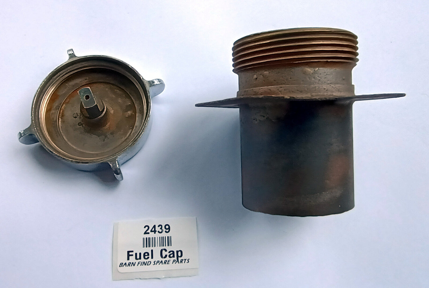 Chrome Fuel filler Cap and neck. Used.2
