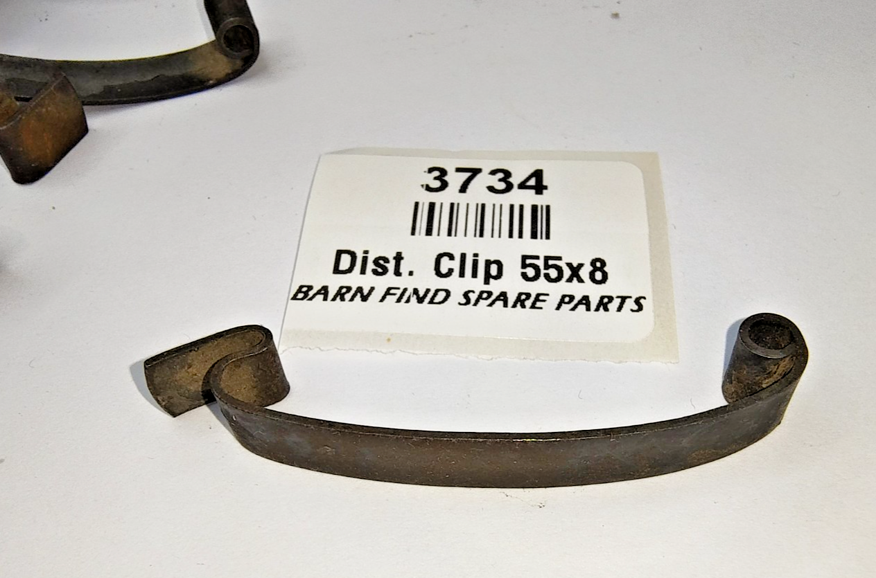 Lucas Distributor Clip Used Length 55mm Width 8mm Pivot to Nose 40mm sold each3