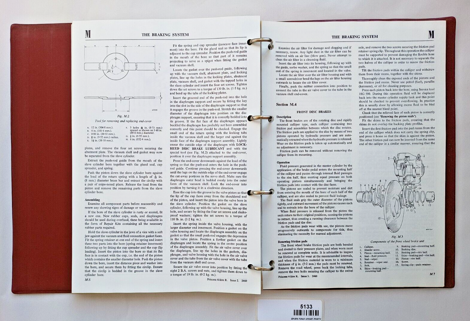 Original Vanden Plas Princess 4-Litre-R workshop Manual in hard binder 1967 ed.5