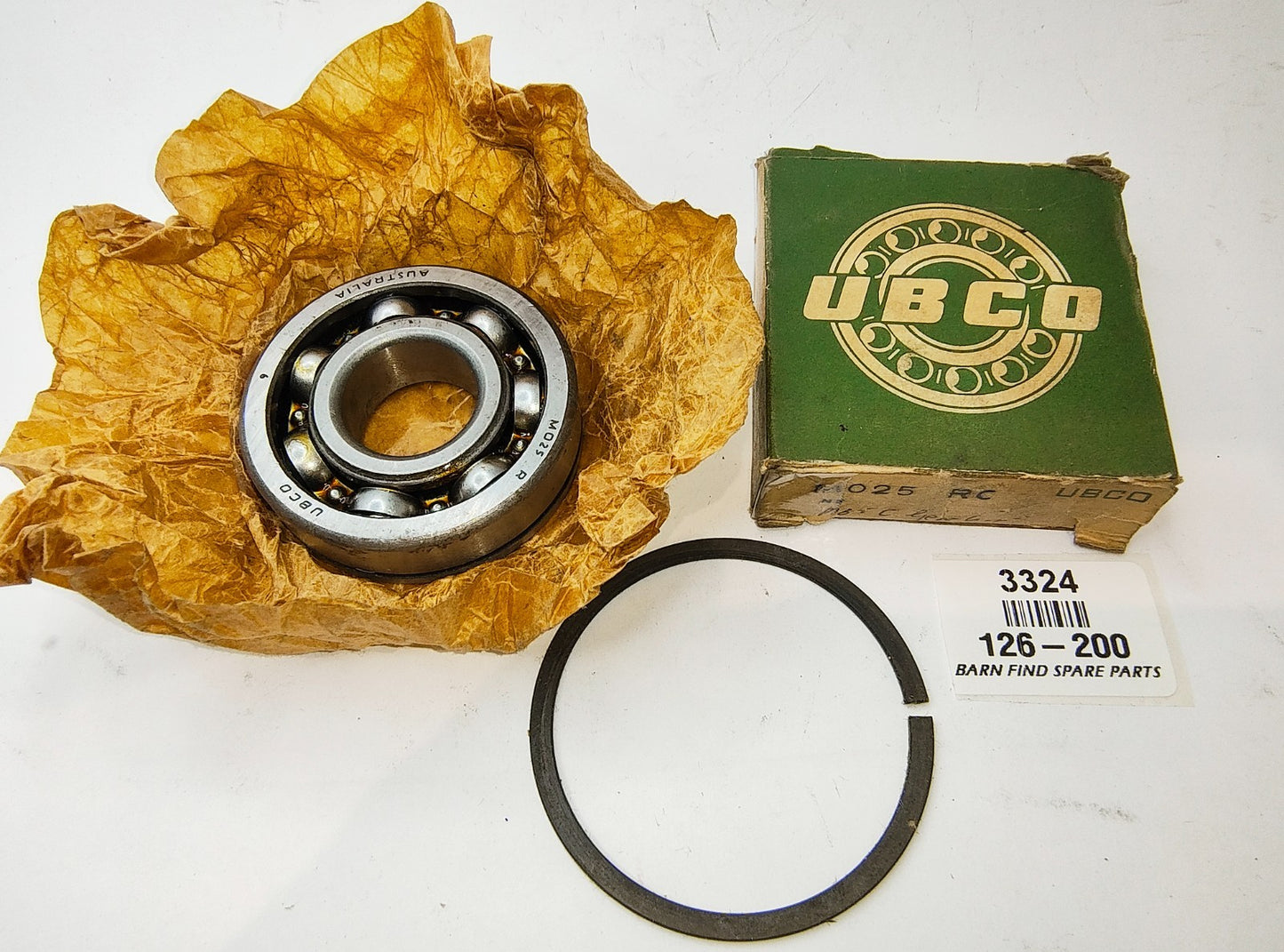 UBC Single Row Deep Groove Open Type Ball Bearing in original packaging 126-2000