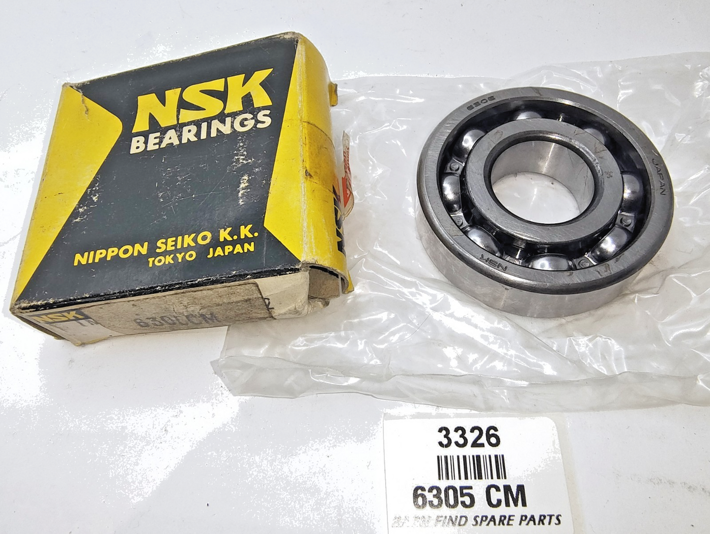 NSK  DEEP GROOVE BALL BEARING, Original NSK Packaging New Old Stock 6305CM0