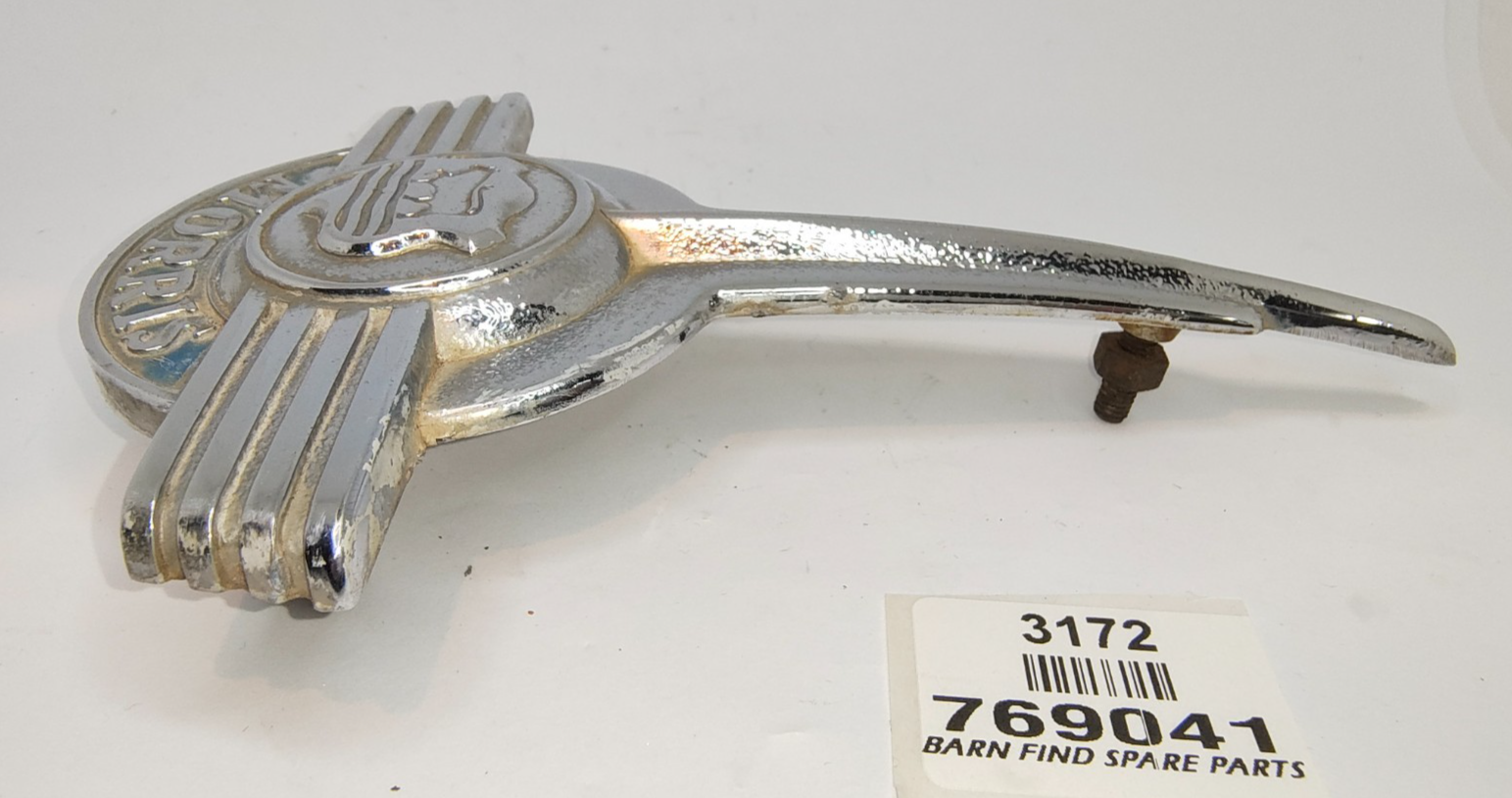 Original Morris 1000 bonnet hood chrome emblem good used 7690414